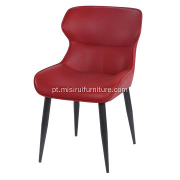 Cadeiras de jantar em cores vermelhas minimalistas italianas